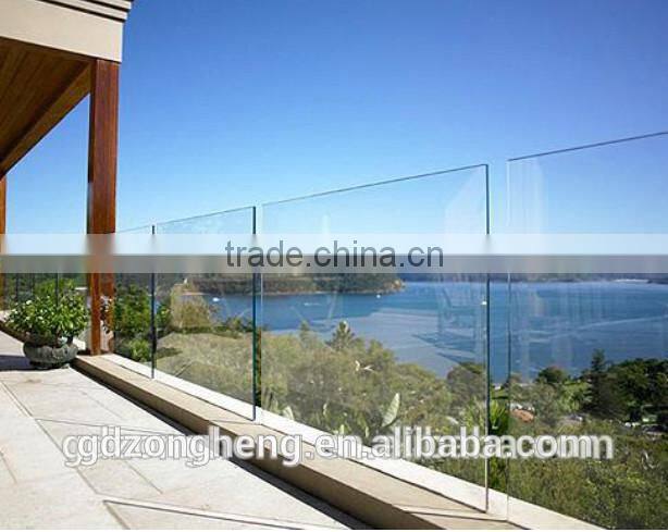 Safety Flat/Curve Tempered Glass For Railing Partitions Stair Balustrades & Handrails price per square meter