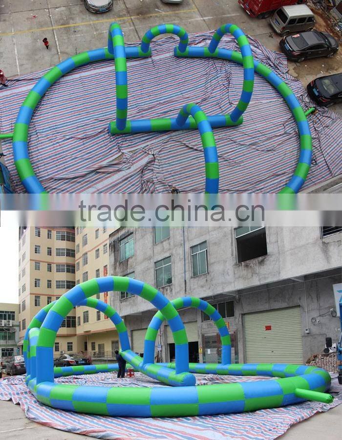 Outdoor inflatable race track r track for sale inflatable zorb ball track for rental