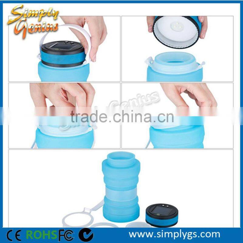 737ml capacity storable solar powered heat lamp with CE Rohs IP67 3 LED