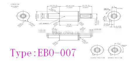 Soft closing rotary damper forauto-sensor toilet seat EBO-007