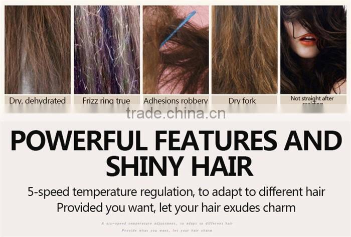 2016 Hot Sale Hair Straightener Electric Comb, HZ-001 hair brush straightener lcd red