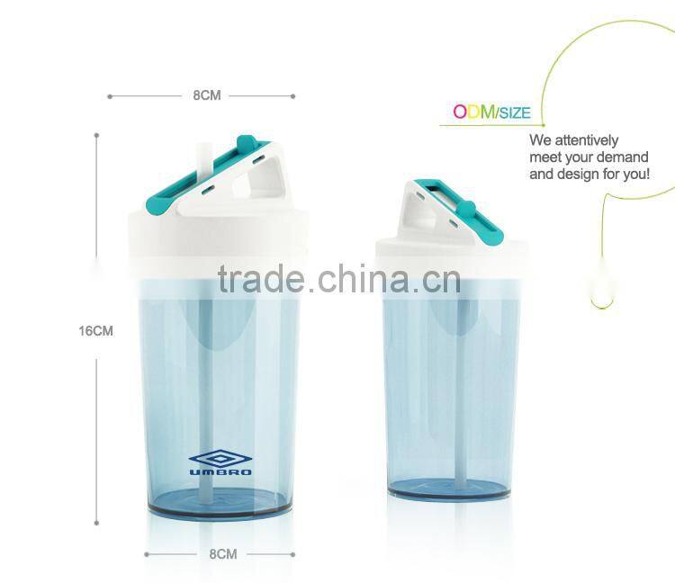 Unique Plastic Straw Bottle with Straw Cap