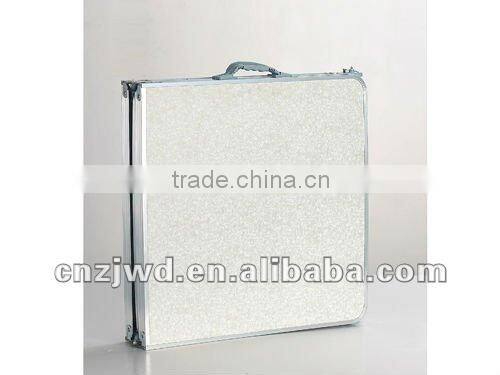 Silver Aluminum MDF Portable Folding Table stall table