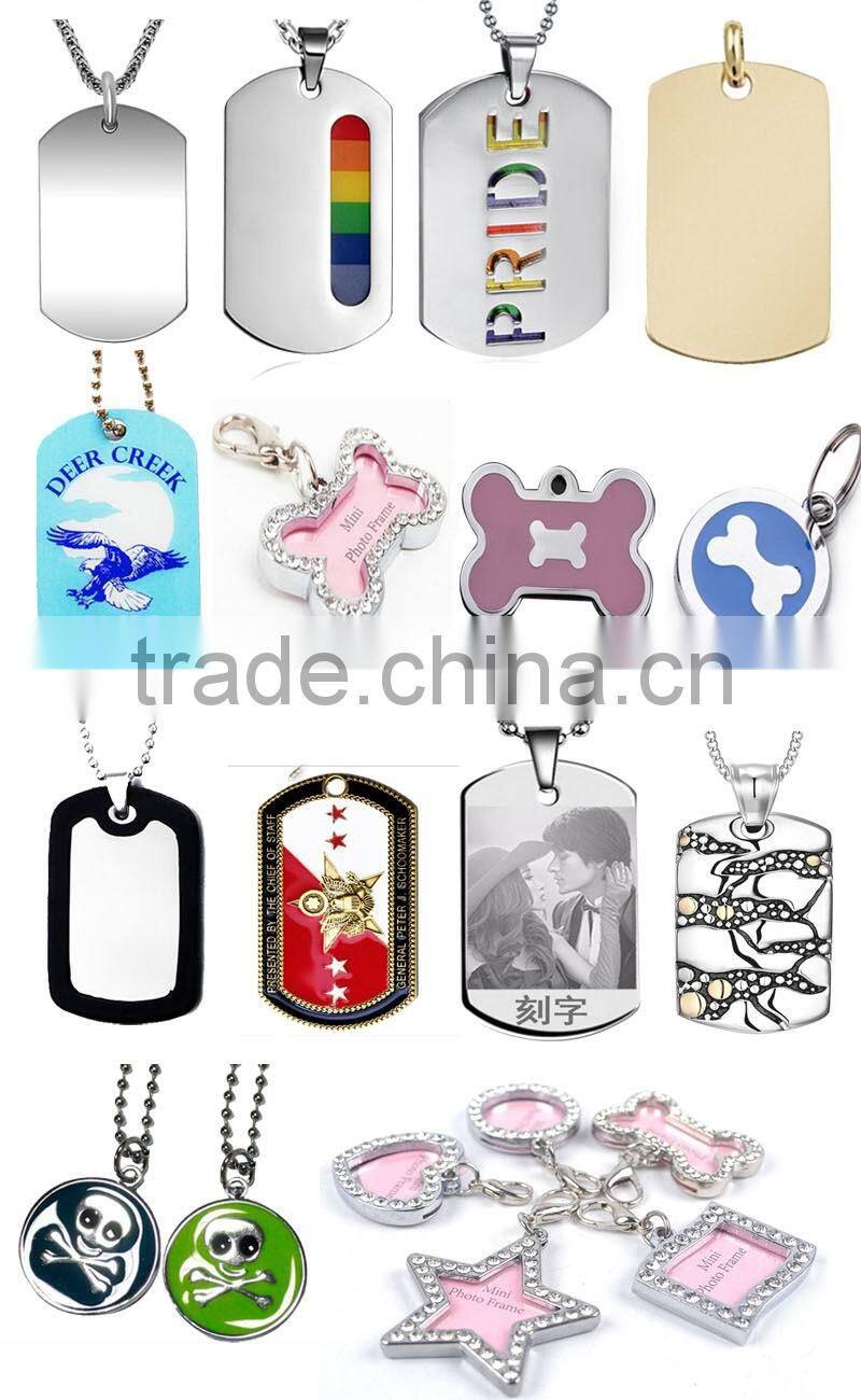 China factory supply custom design high quality metal souvenir dog tag