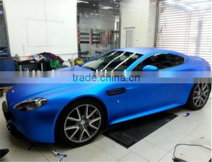 Newest Product ! Gold Matte chrome metallic car wrap vinyl film with air bubble size:1.52*20m