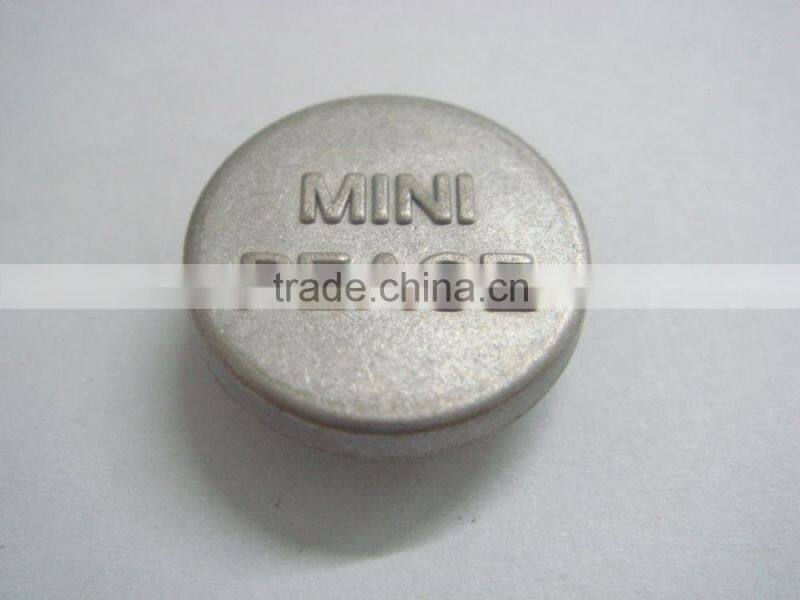 17mm embossed logo metal snap button tape