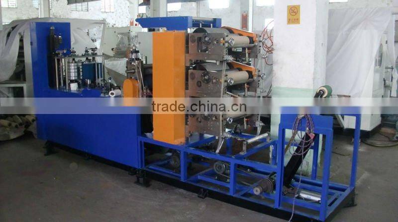 Three Colors Printing and Folding Napkin Paper Machine