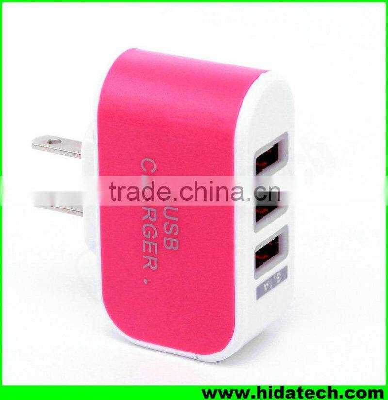 Wholesale usb multi wall charger 3 usb charger for mobile phone tablet pc