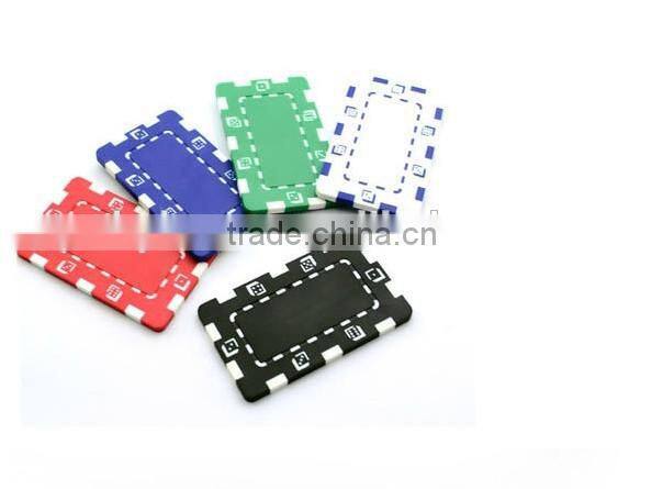 New Rectangular Chips model,hot stamping value rectangular poker chip