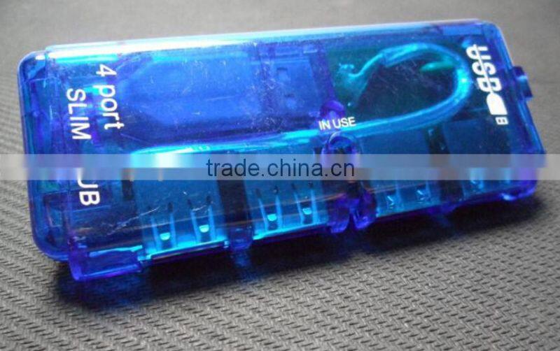 China origin best portable slim promotion gift crystal 2.0 mini 4 port hubs