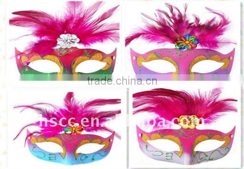 2011 feather mask cute design for halloween and other party of good price