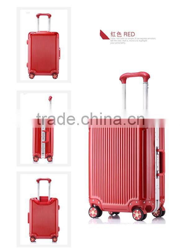 2016 Newest Fashion Smart Bluetooth Lock marrow aluminum frame 360 Universal Wheel luggage /Suitcasee
