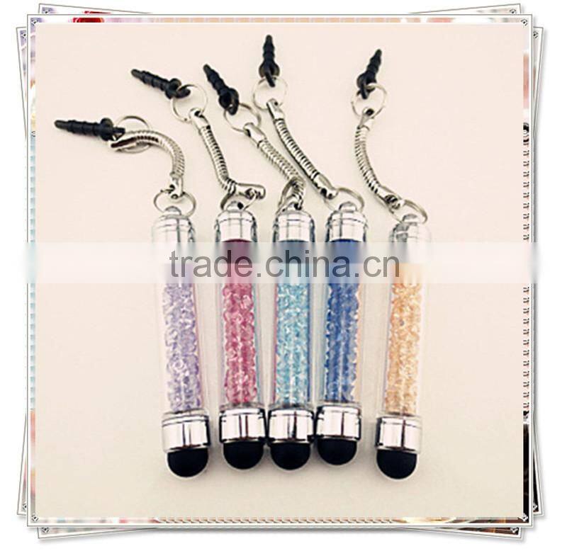 TCR- 0903 crystal touh pen for smartphone , small crystal gift pen