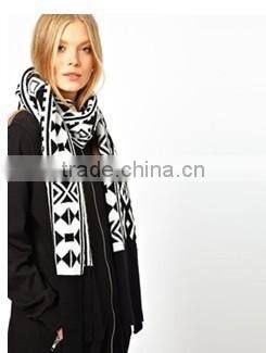 fashion girl's samantha monochrome aztec scarf