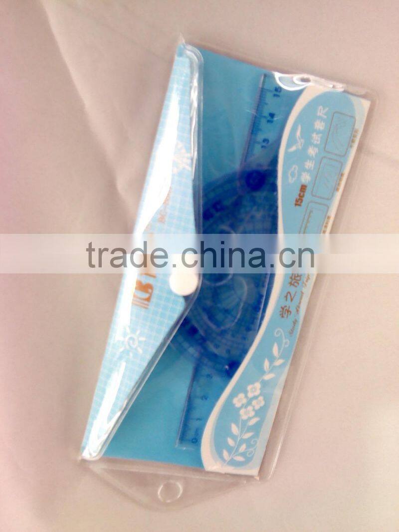 Cute Colorful Student's Plastic Transparent Ruler Set Hot Sell!