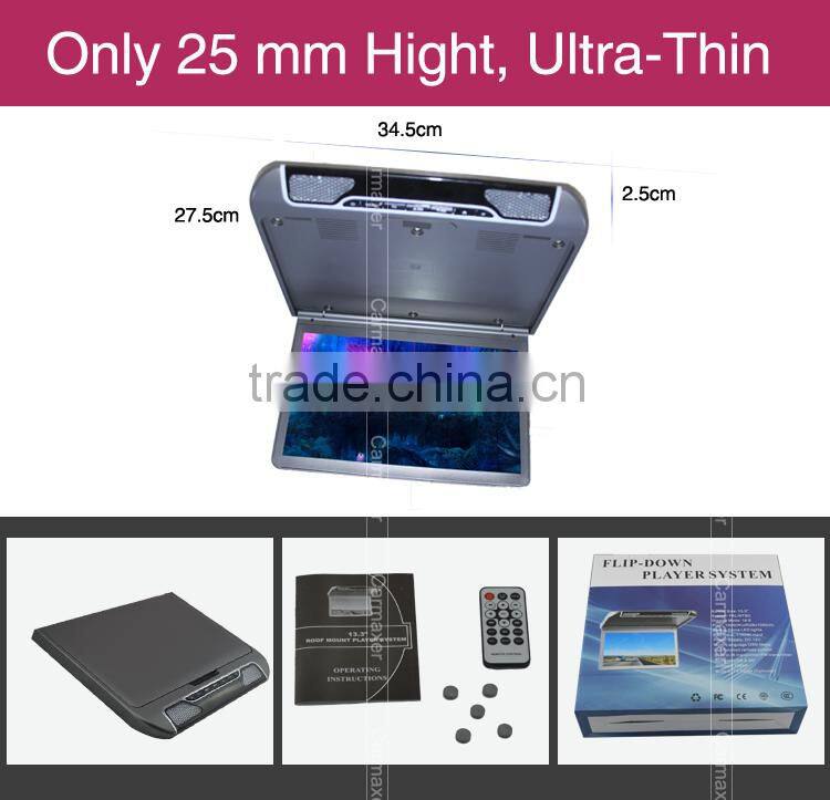 super slim bus roof mounted led monitor support mp5/usb/sd/hdmi