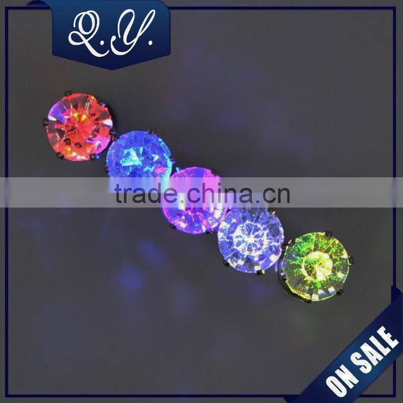 Wholesale Fashion Light Earrings, Women Men Punk Rock LED Bling Light Up Earrings Ear Studs Party Jewelry Gift