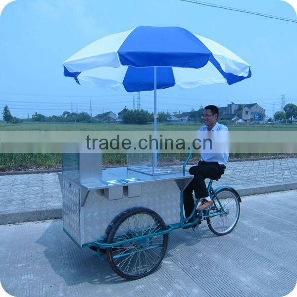 2013 Hot Selling Stainless Steel Hot Dog Sales Cart Bike Trailer in Street XR-HD110 B