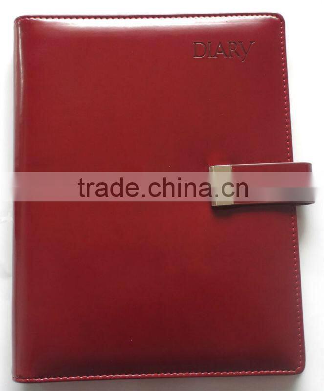 Red 2016 Daily a4 diary leather for women