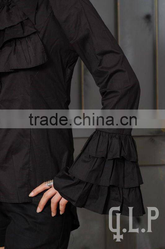 Cotton White Lace Short sleeve Cotton Lolita Blouse 81031