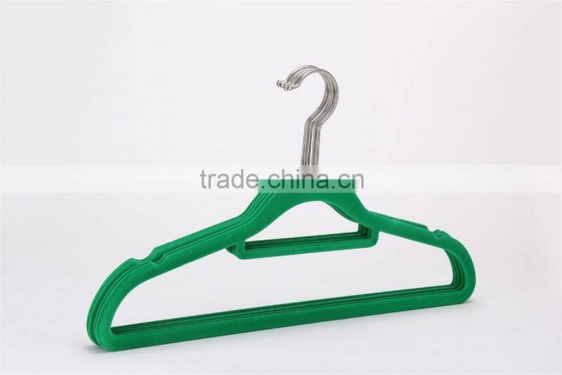 standby velvet flocked clothes hangers and racks with notches