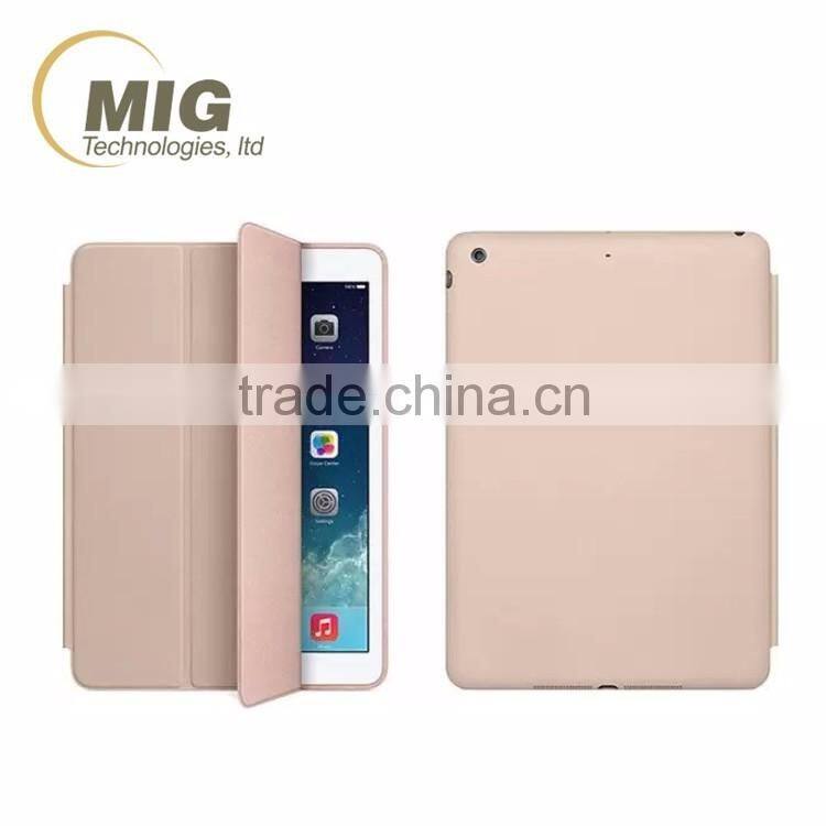 high quality leather case microfiber inside with strong magnet, for ipad pro case