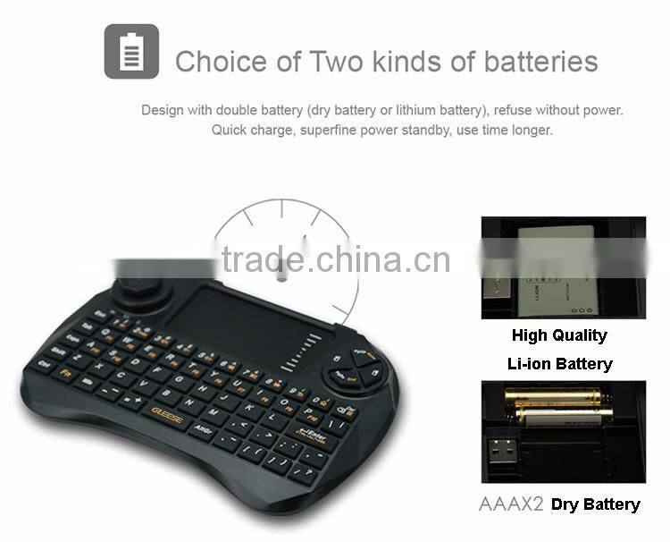 Rii I8 Mini 2.4Ghz Wireless Touchpad Keyboard With Mouse For Pc, Pad, Xbox 360, Ps3, Google Android Tv Box, Htpc, Iptv