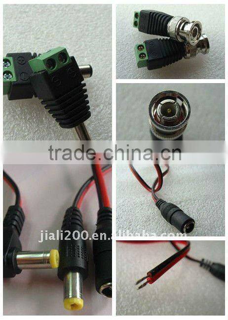 BNC male with screw for cctv camera