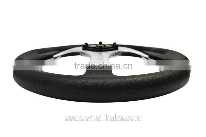 Hot sale 13 inch plastic driving car steering wheel flat