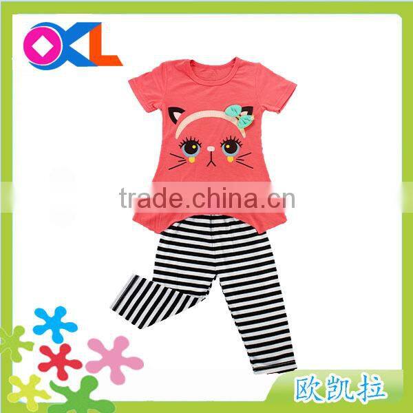 Zhejiang famous brand new style girl tank top and shorts set