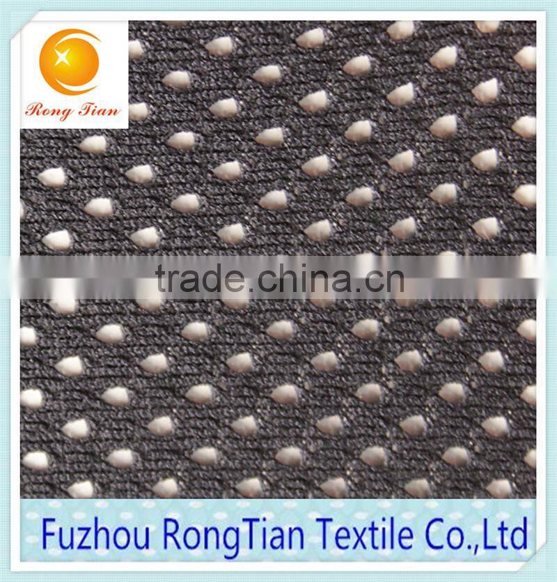 100 polyester thick triangle hole mesh knitting fabric for shoes