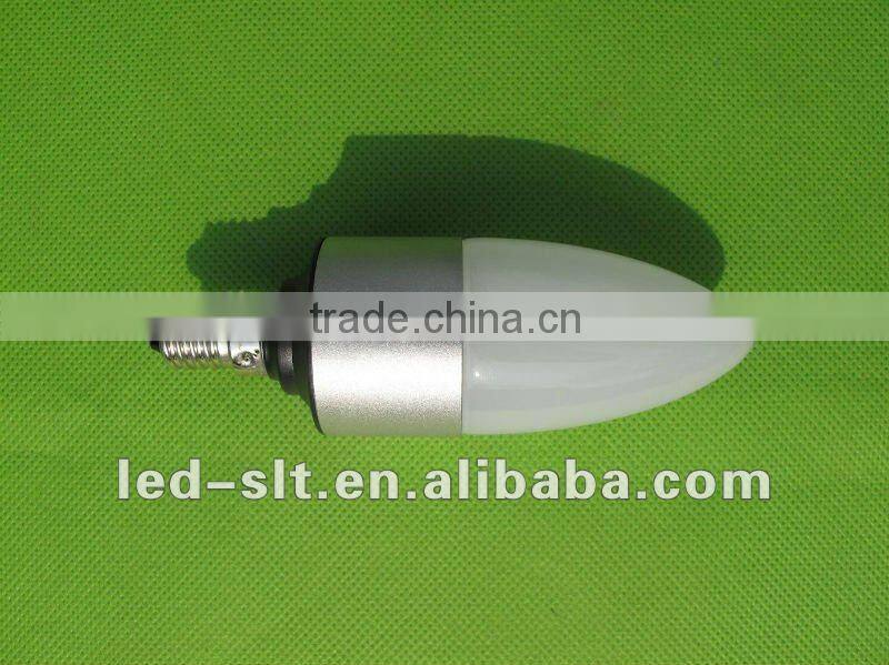 3W Dimmable e14 led candle bulb with CE RoHS certificate