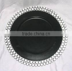 Best seller crystal wedding charger plate