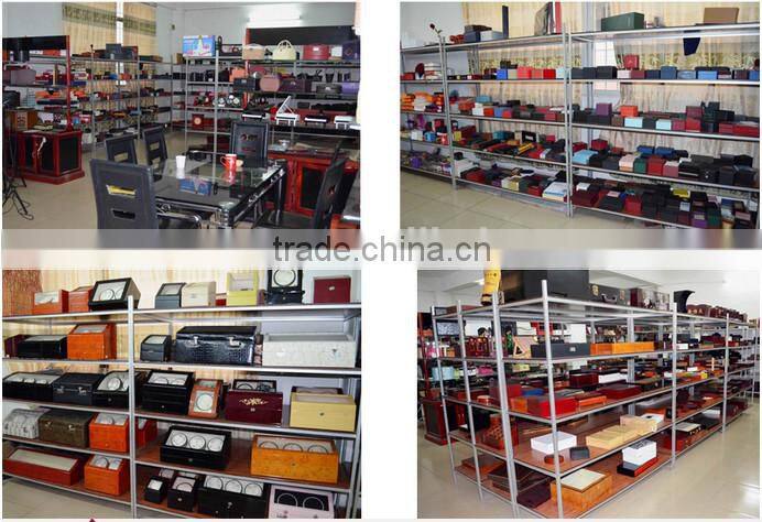 custom logo printed glossy black PU jeweley case