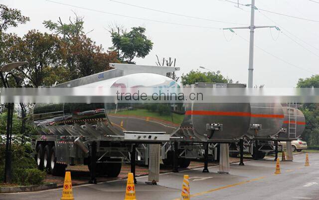 3 Axles Aluminium Tank Semi Trailer for Fuel Transportation