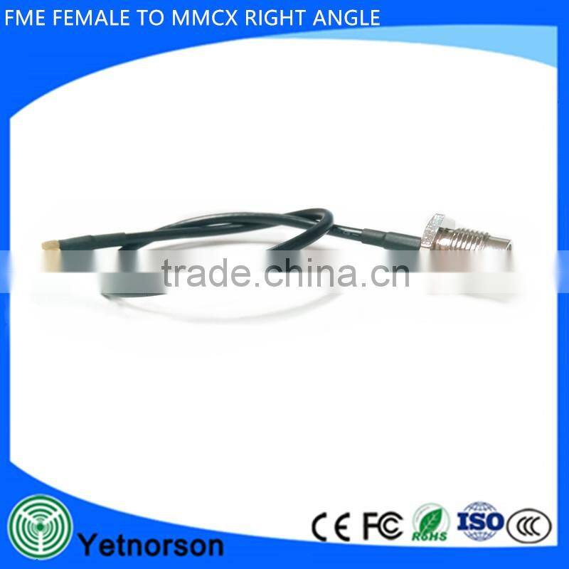 FME male plug to MMCX male RA RF Jumper pigtail cable RG174 adapter 20CM