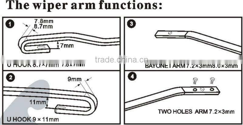 T580 Metro Front Driver Vehicle Accessories Japanese Smooth Quiet Streak-free Car Windshield Stealth Passager Wiper Blade