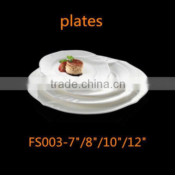 round shape ceramic bone china plates 7" 8" 10" 12" dinner plates