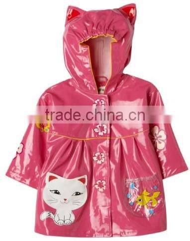 red waterproof PVC raincoat