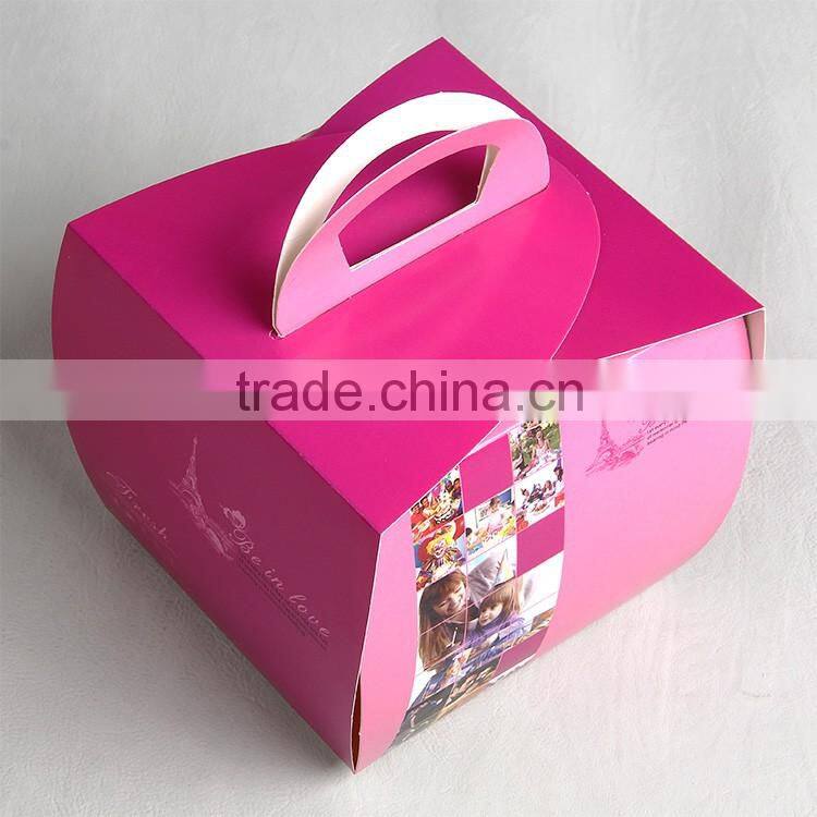 dessert packaging box with handle for chocolate cake