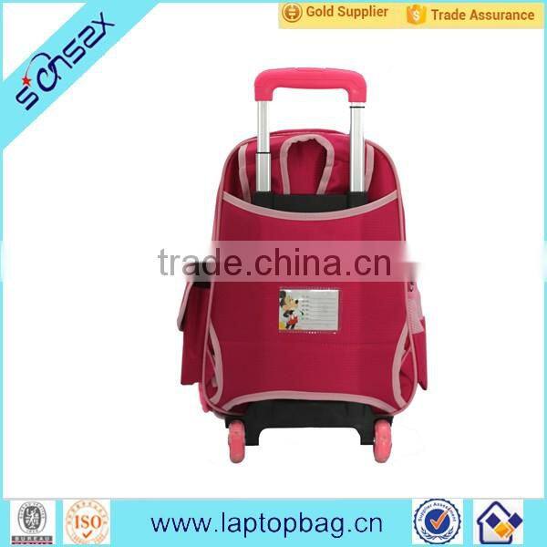 2016 custom wholesale kid backpacks with wheels