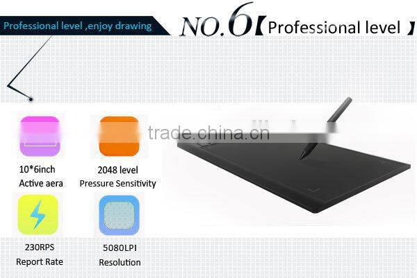 Ugee M708 2048 level 10 inches pen and touch graphic tablet