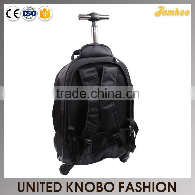 Waterproof backpack trolley 4 wheels trolley laptop backpack