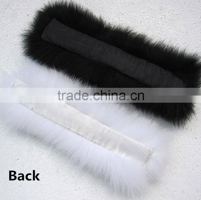 Fashion Accessory Genuine Silver Fox Fur Cuff / Real Fox Fur For Decorate