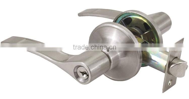 North and south American style zinc alloy double handles main door tubular lever locks