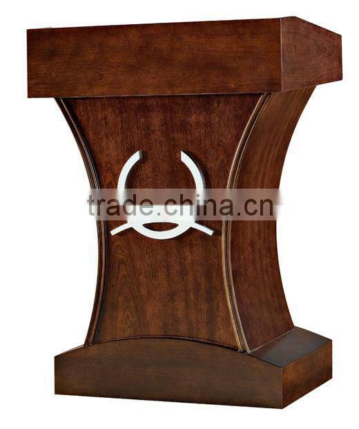 high end leather top court desk for 3 people FOH-Y05B