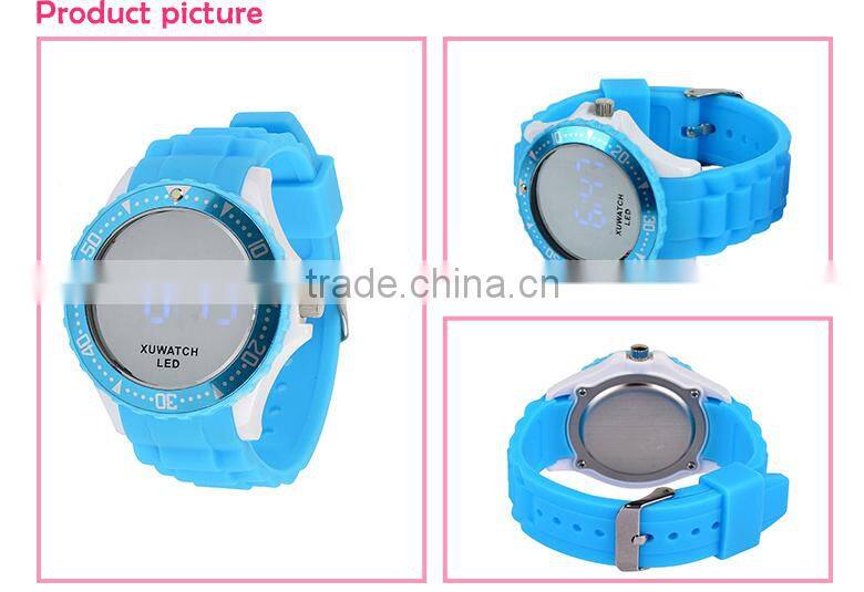 Top selling waterproof eco friendly silicone led watch