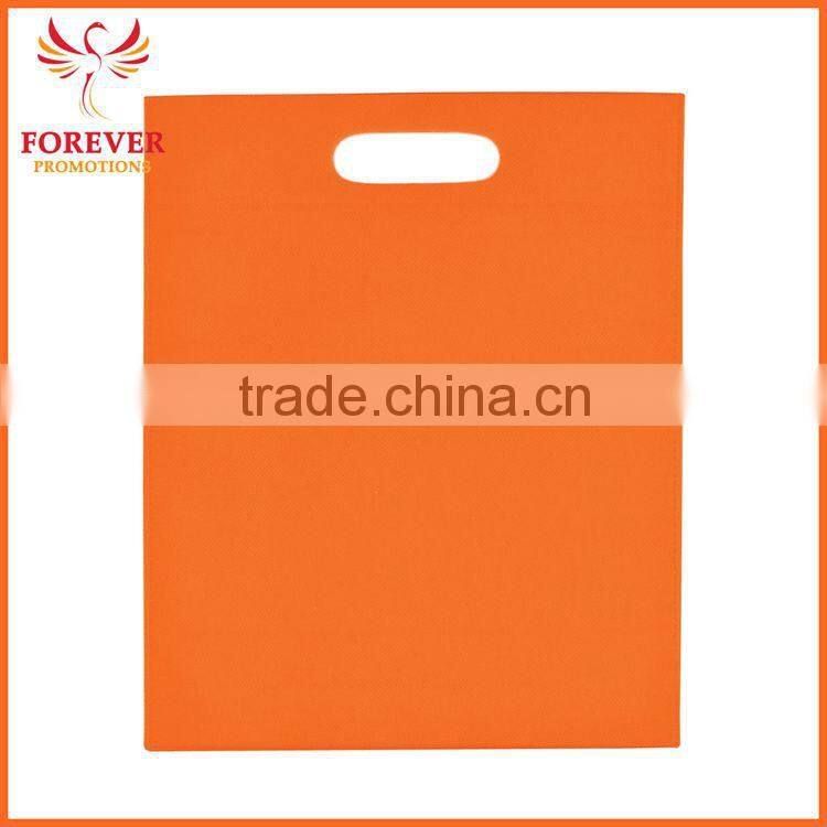 China Cheap Blank Shopping Bag Non-woven Punch Die Cut Tote Bag For Conference Exhibition For Sale
