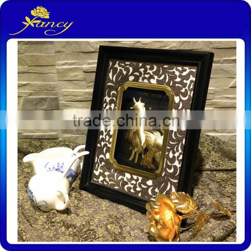 gold foil handmade craft Capricorn frame