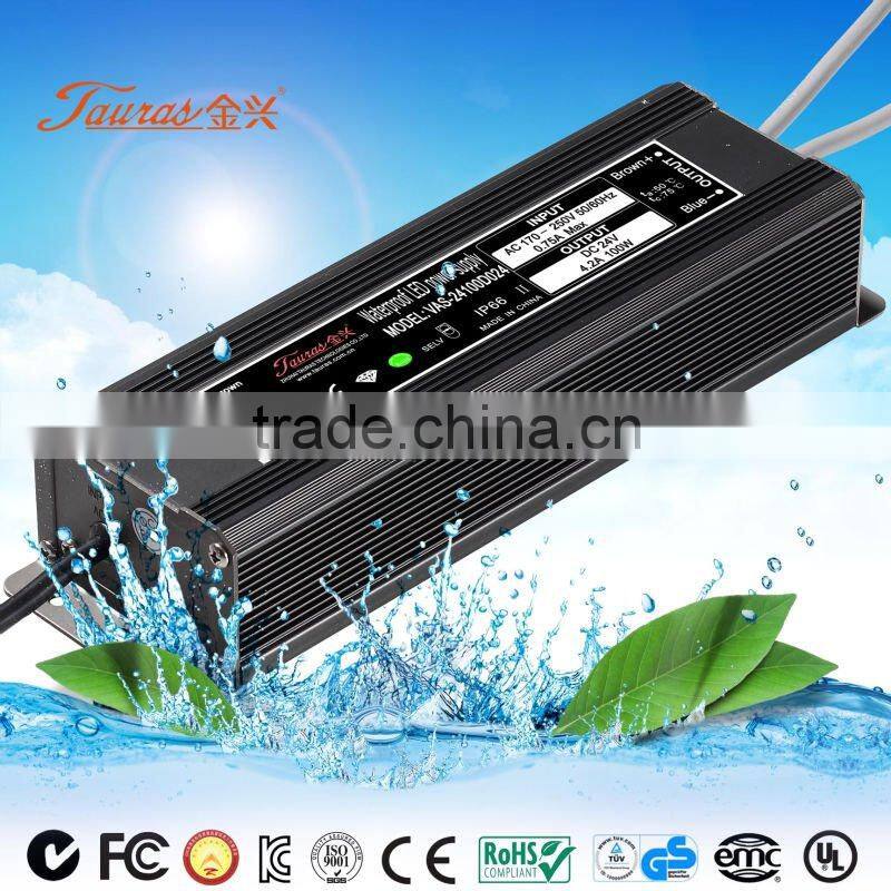 24Vdc 100W Waterproof LED Lighting Transformer for led lights VDS-24100D024 tauras